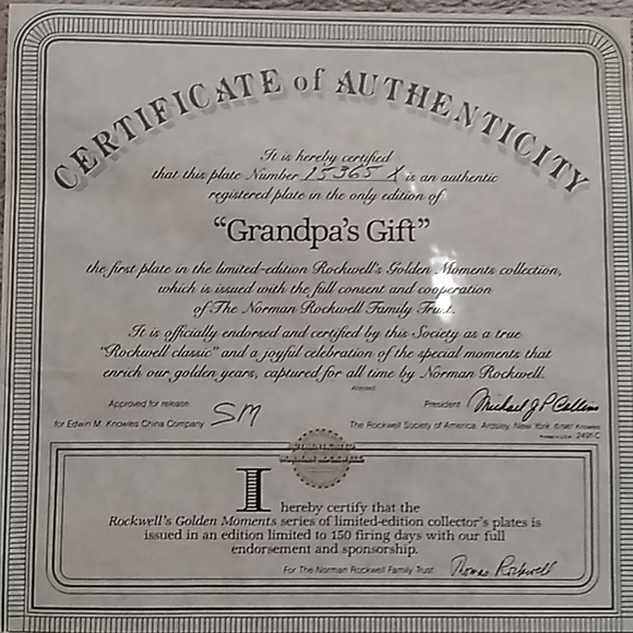 Norman Rockwell collector's plate by Knowles with certificate of authenticity - Picture 4 of 8